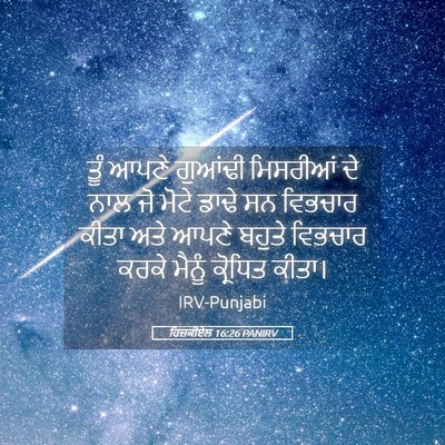 Picture 05 - ਹਿਜ਼ਕੀਏਲ 16:26 PANIRV - ਤੂੰ ਆਪਣੇ ਗੁਆਂਢੀ - Bible Verse Picture