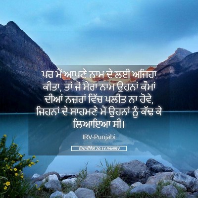 Picture 05 - ਹਿਜ਼ਕੀਏਲ 20:14 PANIRV - ਪਰ ਮੈਂ ਆਪਣੇ ਨਾਮ ਦੇ - Bible Verse Picture