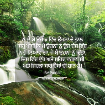 Picture 05 - ਹਿਜ਼ਕੀਏਲ 20:15 PANIRV - ਨਾਲੇ ਮੈਂ ਉਜਾੜ ਵਿੱਚ - Bible Verse Picture