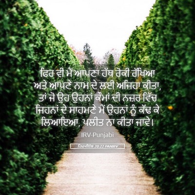 Picture 05 - ਹਿਜ਼ਕੀਏਲ 20:22 PANIRV - ਫਿਰ ਵੀ ਮੈਂ ਆਪਣਾ ਹੱਥ - Bible Verse Picture