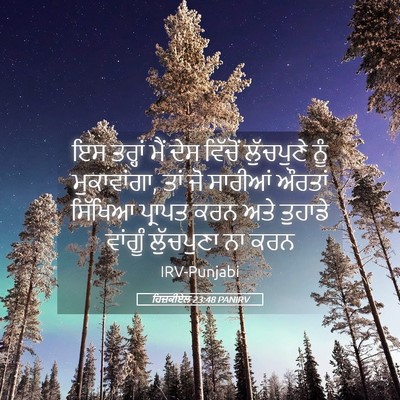 Picture 05 - ਹਿਜ਼ਕੀਏਲ 23:48 PANIRV - ਇਸ ਤਰ੍ਹਾਂ ਮੈਂ ਦੇਸ - Bible Verse Picture