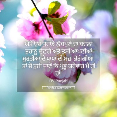 Picture 05 - ਹਿਜ਼ਕੀਏਲ 23:49 PANIRV - ਅਤੇ ਉਹ ਤੁਹਾਡੇ - Bible Verse Picture