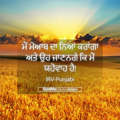 Picture 05 - ਹਿਜ਼ਕੀਏਲ 25:11 PANIRV - ਮੈਂ ਮੋਆਬ ਦਾ ਨਿਆਂ - Bible Verse Picture