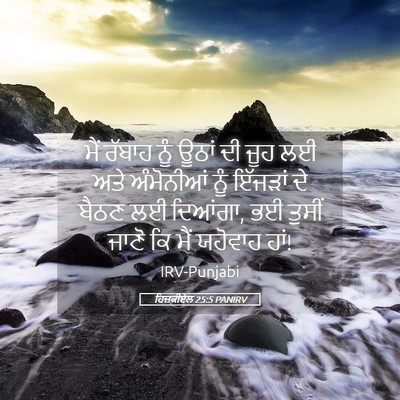 Picture 05 - ਹਿਜ਼ਕੀਏਲ 25:5 PANIRV - ਮੈਂ ਰੱਬਾਹ ਨੂੰ ਊਠਾਂ - Bible Verse Picture