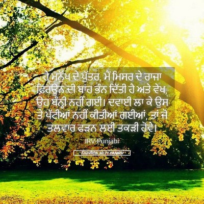 Picture 05 - ਹਿਜ਼ਕੀਏਲ 30:21 PANIRV - ਹੇ ਮਨੁੱਖ ਦੇ ਪੁੱਤਰ, - Bible Verse Picture