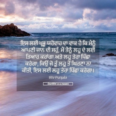 Picture 05 - ਹਿਜ਼ਕੀਏਲ 35:6 PANIRV - ਇਸ ਲਈ ਪ੍ਰਭੂ ਯਹੋਵਾਹ - Bible Verse Picture