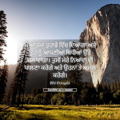 Picture 05 - ਹਿਜ਼ਕੀਏਲ 36:27 PANIRV - ਮੈਂ ਆਤਮਾ ਤੁਹਾਡੇ - Bible Verse Picture