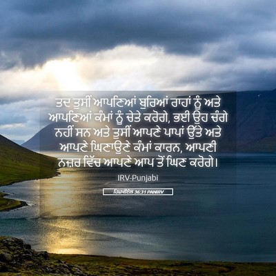 Picture 05 - ਹਿਜ਼ਕੀਏਲ 36:31 PANIRV - ਤਦ ਤੁਸੀਂ ਆਪਣਿਆਂ - Bible Verse Picture