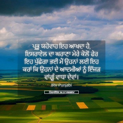 Picture 05 - ਹਿਜ਼ਕੀਏਲ 36:37 PANIRV - ਪ੍ਰਭੂ ਯਹੋਵਾਹ ਇਹ - Bible Verse Picture
