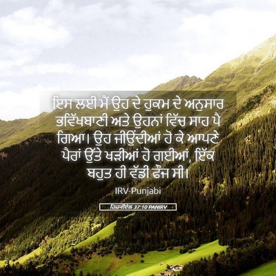 Picture 05 - ਹਿਜ਼ਕੀਏਲ 37:10 PANIRV - ਇਸ ਲਈ ਮੈਂ ਉਹ ਦੇ - Bible Verse Picture