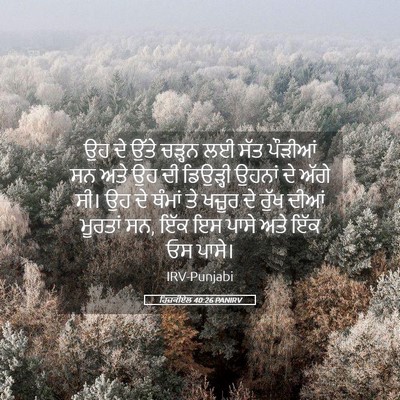 Picture 05 - ਹਿਜ਼ਕੀਏਲ 40:26 PANIRV - ਉਹ ਦੇ ਉੱਤੇ ਚੜ੍ਹਨ ਲਈ - Bible Verse Picture