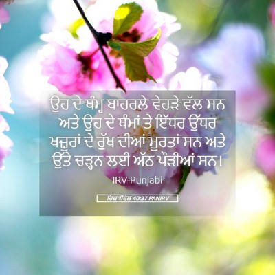 Picture 05 - ਹਿਜ਼ਕੀਏਲ 40:37 PANIRV - ਉਹ ਦੇ ਥੰਮ੍ਹ ਬਾਹਰਲੇ - Bible Verse Picture