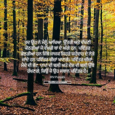 Picture 05 - ਹਿਜ਼ਕੀਏਲ 42:13 PANIRV - ਤਦ ਉਹ ਨੇ ਮੈਨੂੰ - Bible Verse Picture