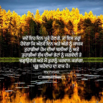 Picture 05 - ਹਿਜ਼ਕੀਏਲ 43:27 PANIRV - ਜਦੋਂ ਇਹ ਦਿਨ ਪੂਰੇ - Bible Verse Picture