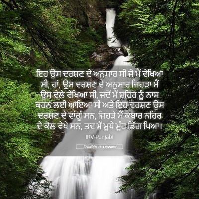 Picture 05 - ਹਿਜ਼ਕੀਏਲ 43:3 PANIRV - ਇਹ ਉਸ ਦਰਸ਼ਣ ਦੇ - Bible Verse Picture