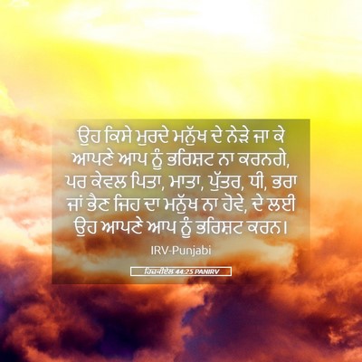 Picture 05 - ਹਿਜ਼ਕੀਏਲ 44:25 PANIRV - ਉਹ ਕਿਸੇ ਮੁਰਦੇ - Bible Verse Picture