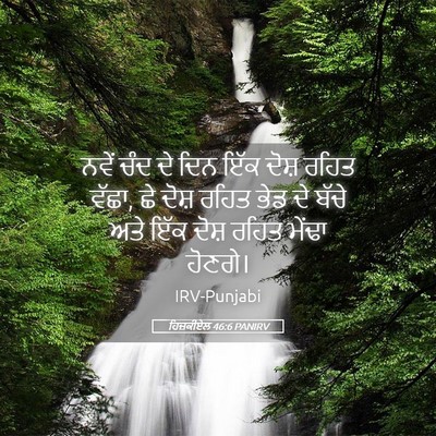 Picture 05 - ਹਿਜ਼ਕੀਏਲ 46:6 PANIRV - ਨਵੇਂ ਚੰਦ ਦੇ ਦਿਨ ਇੱਕ - Bible Verse Picture