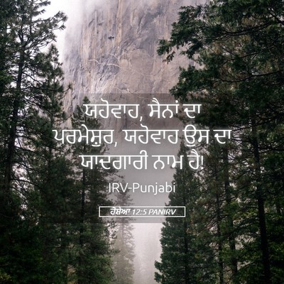 Picture 05 - ਹੋਸ਼ੇਆ 12:5 PANIRV - ਯਹੋਵਾਹ, ਸੈਨਾਂ ਦਾ - Bible Verse Picture