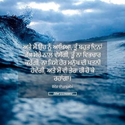 Picture 05 - ਹੋਸ਼ੇਆ 3:3 PANIRV - ਅਤੇ ਮੈਂ ਉਹ ਨੂੰ - Bible Verse Picture