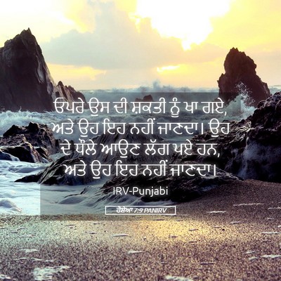 Picture 05 - ਹੋਸ਼ੇਆ 7:9 PANIRV - ਓਪਰੇ ਉਸ ਦੀ ਸ਼ਕਤੀ - Bible Verse Picture