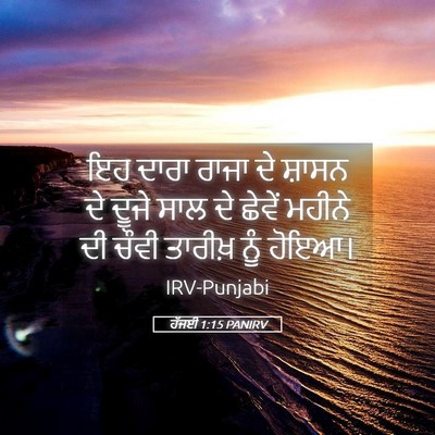 Picture 05 - ਹੱਜਈ 1:15 PANIRV - ਇਹ ਦਾਰਾ ਰਾਜਾ ਦੇ - Bible Verse Picture