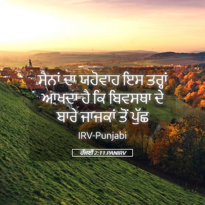 Picture 05 - ਹੱਜਈ 2:11 PANIRV - ਸੈਨਾਂ ਦਾ ਯਹੋਵਾਹ ਇਸ - Bible Verse Picture