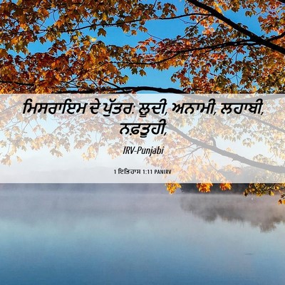 Picture 06 - 1 ਇਤਿਹਾਸ 1:11 PANIRV - ਮਿਸਰਾਇਮ ਦੇ ਪੁੱਤਰ: - Bible Verse Picture