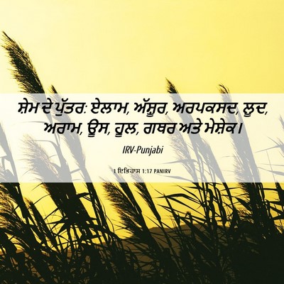 Picture 06 - 1 ਇਤਿਹਾਸ 1:17 PANIRV - ਸ਼ੇਮ ਦੇ ਪੁੱਤਰ: - Bible Verse Picture