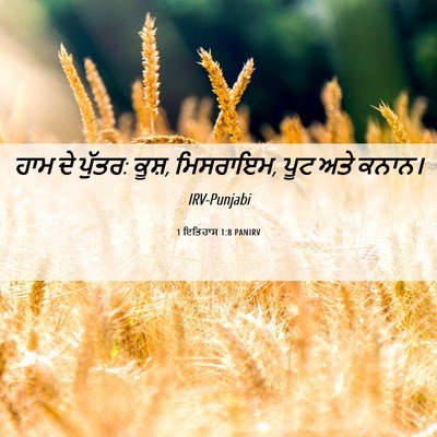 Picture 06 - 1 ਇਤਿਹਾਸ 1:8 PANIRV - ਹਾਮ ਦੇ ਪੁੱਤਰ: ਕੂਸ਼, - Bible Verse Picture