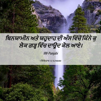 Picture 06 - 1 ਇਤਿਹਾਸ 12:16 PANIRV - ਬਿਨਯਾਮੀਨ ਅਤੇ - Bible Verse Picture