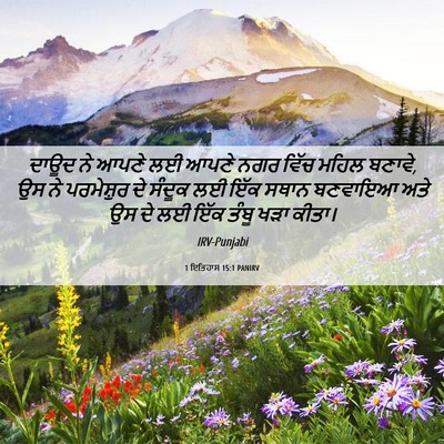 Picture 06 - 1 ਇਤਿਹਾਸ 15:1 PANIRV - ਦਾਊਦ ਨੇ ਆਪਣੇ ਲਈ - Bible Verse Picture