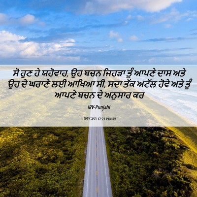 Picture 06 - 1 ਇਤਿਹਾਸ 17:23 PANIRV - ਸੋ ਹੁਣ ਹੇ ਯਹੋਵਾਹ, - Bible Verse Picture