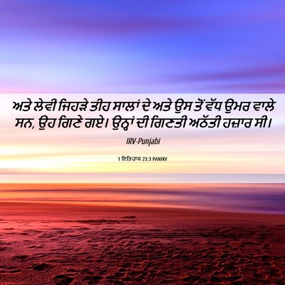 Picture 06 - 1 ਇਤਿਹਾਸ 23:3 PANIRV - ਅਤੇ ਲੇਵੀ ਜਿਹੜੇ ਤੀਹ - Bible Verse Picture