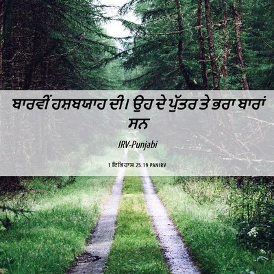 Picture 06 - 1 ਇਤਿਹਾਸ 25:19 PANIRV - ਬਾਰਵੀਂ ਹਸ਼ਬਯਾਹ - Bible Verse Picture