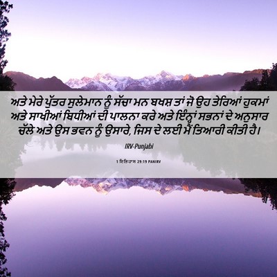 Picture 06 - 1 ਇਤਿਹਾਸ 29:19 PANIRV - ਅਤੇ ਮੇਰੇ ਪੁੱਤਰ - Bible Verse Picture