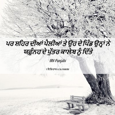Picture 06 - 1 ਇਤਿਹਾਸ 6:56 PANIRV - ਪਰ ਸ਼ਹਿਰ ਦੀਆਂ - Bible Verse Picture