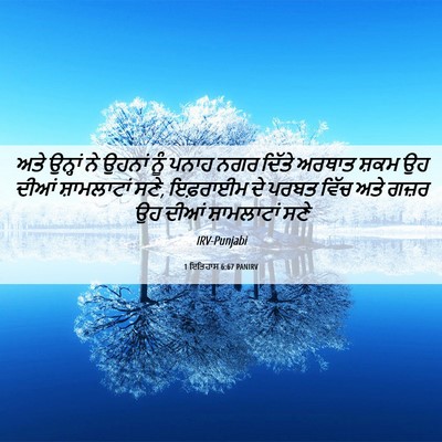 Picture 06 - 1 ਇਤਿਹਾਸ 6:67 PANIRV - ਅਤੇ ਉਨ੍ਹਾਂ ਨੇ - Bible Verse Picture