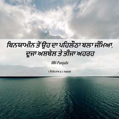 Picture 06 - 1 ਇਤਿਹਾਸ 8:1 PANIRV - ਬਿਨਯਾਮੀਨ ਤੋਂ ਉਹ ਦਾ - Bible Verse Picture