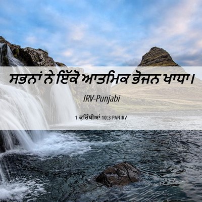 Picture 06 - 1 ਕੁਰਿੰਥੀਆਂ 10:3 PANIRV - ਸਭਨਾਂ ਨੇ ਇੱਕੋ - Bible Verse Picture