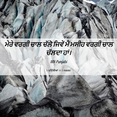 Picture 06 - 1 ਕੁਰਿੰਥੀਆਂ 11:1 PANIRV - ਮੇਰੇ ਵਰਗੀ ਚਾਲ ਚੱਲੋ - Bible Verse Picture