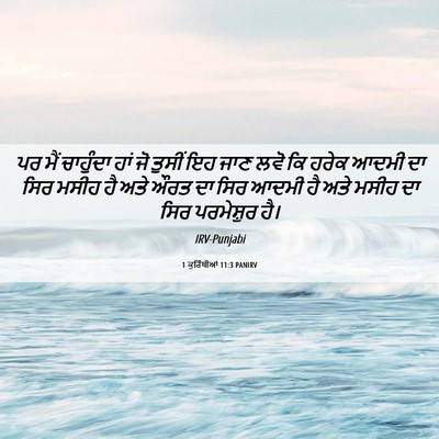 Picture 06 - 1 ਕੁਰਿੰਥੀਆਂ 11:3 PANIRV - ਪਰ ਮੈਂ ਚਾਹੁੰਦਾ ਹਾਂ - Bible Verse Picture