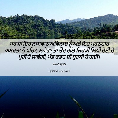 Picture 06 - 1 ਕੁਰਿੰਥੀਆਂ 15:54 PANIRV - ਪਰ ਜਾਂ ਇਹ ਨਾਸਵਾਨ - Bible Verse Picture