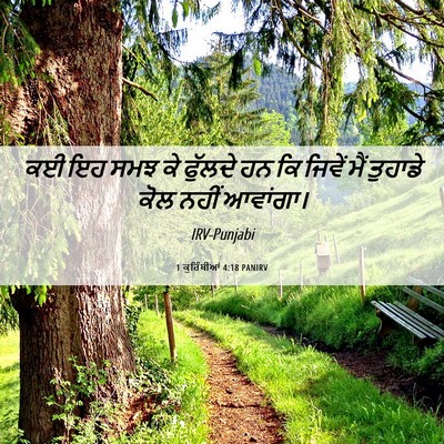 Picture 06 - 1 ਕੁਰਿੰਥੀਆਂ 4:18 PANIRV - ਕਈ ਇਹ ਸਮਝ ਕੇ ਫੁੱਲਦੇ - Bible Verse Picture