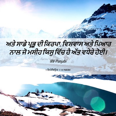Picture 06 - 1 ਤਿਮੋਥਿਉਸ 1:14 PANIRV - ਅਤੇ ਸਾਡੇ ਪ੍ਰਭੂ ਦੀ - Bible Verse Picture