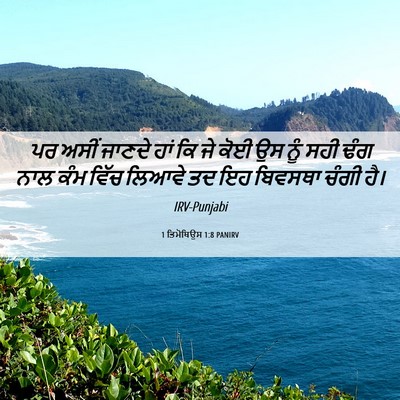Picture 06 - 1 ਤਿਮੋਥਿਉਸ 1:8 PANIRV - ਪਰ ਅਸੀਂ ਜਾਣਦੇ ਹਾਂ - Bible Verse Picture