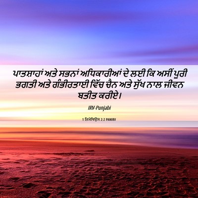 Picture 06 - 1 ਤਿਮੋਥਿਉਸ 2:2 PANIRV - ਪਾਤਸ਼ਾਹਾਂ ਅਤੇ - Bible Verse Picture