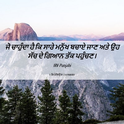 Picture 06 - 1 ਤਿਮੋਥਿਉਸ 2:4 PANIRV - ਜੋ ਚਾਹੁੰਦਾ ਹੈ ਕਿ - Bible Verse Picture