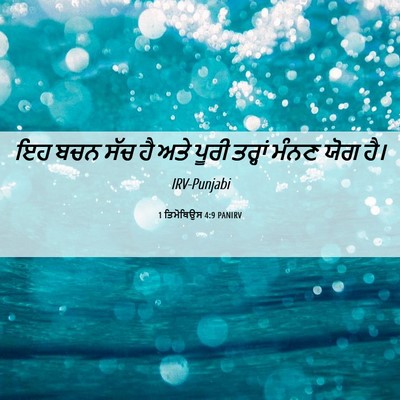 Picture 06 - 1 ਤਿਮੋਥਿਉਸ 4:9 PANIRV - ਇਹ ਬਚਨ ਸੱਚ ਹੈ ਅਤੇ - Bible Verse Picture