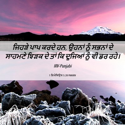 Picture 06 - 1 ਤਿਮੋਥਿਉਸ 5:20 PANIRV - ਜਿਹੜੇ ਪਾਪ ਕਰਦੇ ਹਨ, - Bible Verse Picture