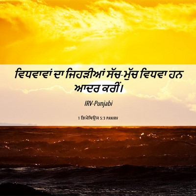Picture 06 - 1 ਤਿਮੋਥਿਉਸ 5:3 PANIRV - ਵਿਧਵਾਵਾਂ ਦਾ - Bible Verse Picture